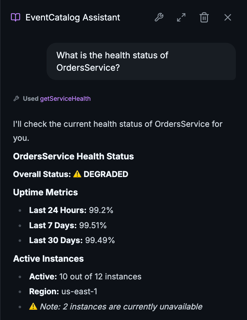 EventCatalog Assistant Tool 1