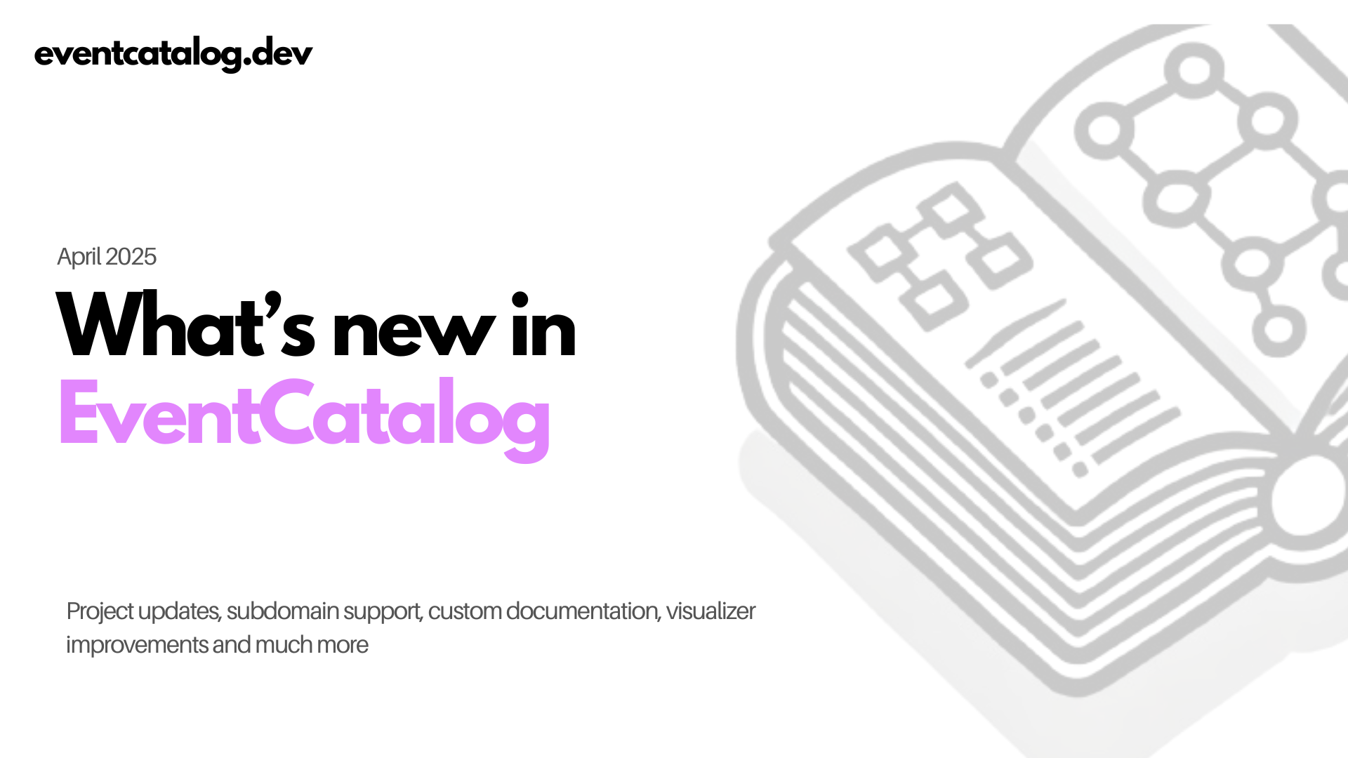 Whats new in EventCatalog - April 2025