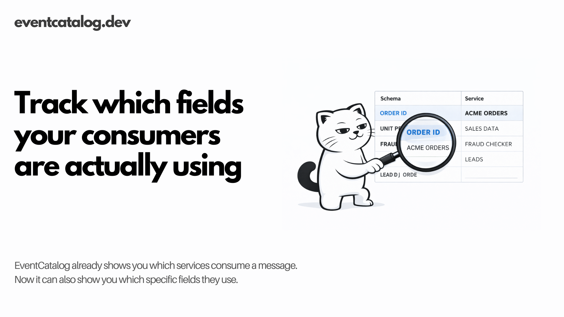 Which fields are your consumers actually using?